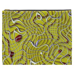 Ribbon Chaos 2 Yellow Cosmetic Bag (xxxl)  by ImpressiveMoments