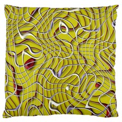 Ribbon Chaos 2 Yellow Standard Flano Cushion Cases (two Sides)  by ImpressiveMoments