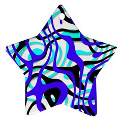 Ribbon Chaos Ocean Ornament (Star) 