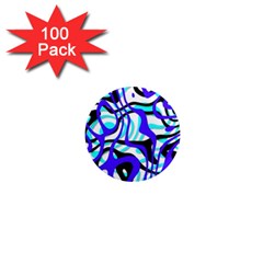 Ribbon Chaos Ocean 1  Mini Magnets (100 pack) 