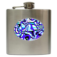 Ribbon Chaos Ocean Hip Flask (6 Oz) by ImpressiveMoments