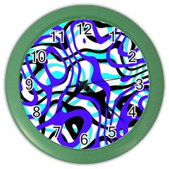 Ribbon Chaos Ocean Color Wall Clocks