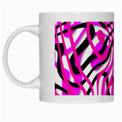 Ribbon Chaos Pink White Mugs by ImpressiveMoments