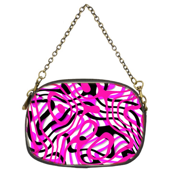 Ribbon Chaos Pink Chain Purses (Two Sides) 