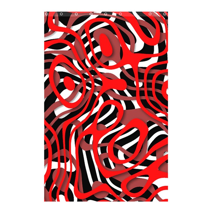 Ribbon Chaos Red Shower Curtain 48  x 72  (Small) 