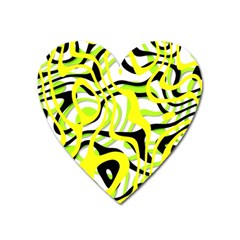 Ribbon Chaos Yellow Heart Magnet by ImpressiveMoments