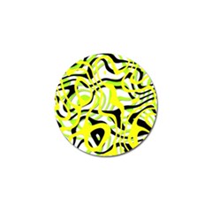 Ribbon Chaos Yellow Golf Ball Marker (4 Pack) by ImpressiveMoments