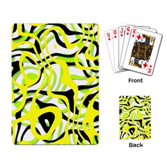 Ribbon Chaos Yellow Playing Card by ImpressiveMoments