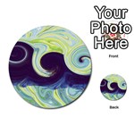 Abstract Ocean Waves Multi-purpose Cards (Round)  Back 25