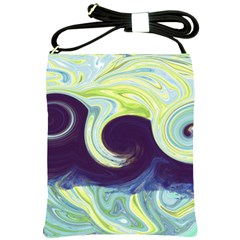 Abstract Ocean Waves Shoulder Sling Bags by digitaldivadesigns