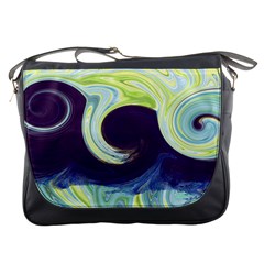 Abstract Ocean Waves Messenger Bags by digitaldivadesigns