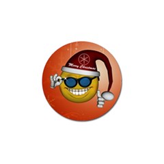 Funny Christmas Smiley With Sunglasses Golf Ball Marker (10 Pack) by FantasyWorld7