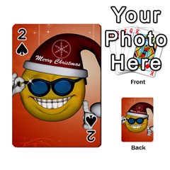 Funny Christmas Smiley With Sunglasses Playing Cards 54 Designs  by FantasyWorld7