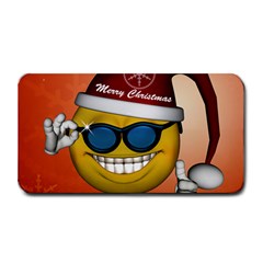 Funny Christmas Smiley With Sunglasses Medium Bar Mats