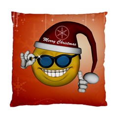 Funny Christmas Smiley With Sunglasses Standard Cushion Cases (Two Sides) 