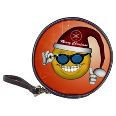 Funny Christmas Smiley With Sunglasses Classic 20-CD Wallets