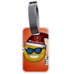 Funny Christmas Smiley With Sunglasses Luggage Tags (Two Sides)