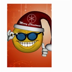 Funny Christmas Smiley With Sunglasses Large Garden Flag (Two Sides)