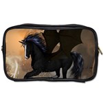 Awesome Dark Unicorn With Clouds Toiletries Bags Front