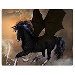 Awesome Dark Unicorn With Clouds Double Sided Flano Blanket (Medium)  60 x50  Blanket Front