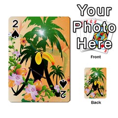 Cute Toucan With Palm And Flowers Playing Cards 54 Designs  by FantasyWorld7