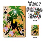 Cute Toucan With Palm And Flowers Playing Cards 54 Designs  Front - SpadeA