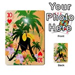 Cute Toucan With Palm And Flowers Playing Cards 54 Designs  Front - Heart10