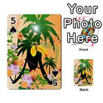Cute Toucan With Palm And Flowers Playing Cards 54 Designs  Front - Spade5