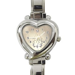 Music, Piano With Clef On Soft Background Heart Italian Charm Watch by FantasyWorld7