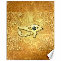 The All Seeing Eye With Eye Made Of Diamond Canvas 11  X 14   by FantasyWorld7