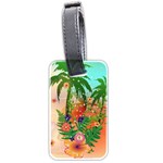 Tropical Design With Palm And Flowers Luggage Tags (Two Sides) Front