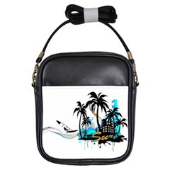 Surfing Girls Sling Bags by EnjoymentArt