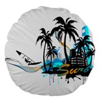 Surfing Large 18  Premium Round Cushions Front