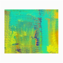 Abstract In Turquoise, Gold, And Copper Small Glasses Cloth (2-side)