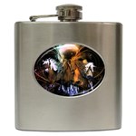 Wonderful Horses In The Universe Hip Flask (6 oz) Front