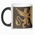 Music, Clef On A Shield With Liions And Water Splash Morph Mugs Left