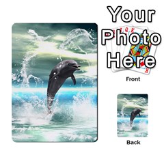 Funny Dolphin Jumping By A Heart Made Of Water Multi-purpose Cards (rectangle) 