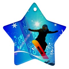 Snowboarding Ornament (star)  by FantasyWorld7