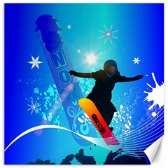 Snowboarding Canvas 16  X 16   by FantasyWorld7