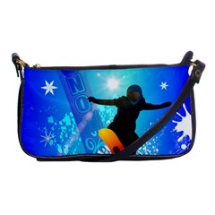 Snowboarding Shoulder Clutch Bags by FantasyWorld7