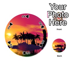 Wonderful Sunset Over The Island Playing Cards 54 (round) 