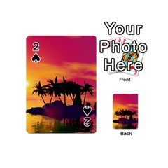 Wonderful Sunset Over The Island Playing Cards 54 (mini)  by FantasyWorld7