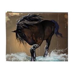 Beautiful Horse With Water Splash Cosmetic Bag (xl) by FantasyWorld7