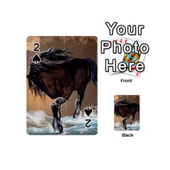 Beautiful Horse With Water Splash Playing Cards 54 (mini)  by FantasyWorld7