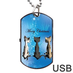 Merry Chrsitmas Dog Tag Usb Flash (two Sides)  by FantasyWorld7