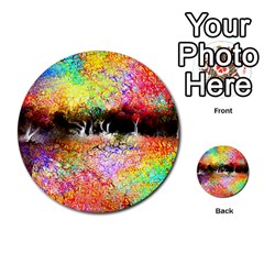 Colorful Tree Landscape Multi-purpose Cards (round)  by digitaldivadesigns