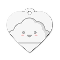 Kawaii Cloud Dog Tag Heart (two Sides) by KawaiiKawaii