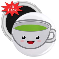 Kawaii Cup 3  Magnets (10 Pack)  by KawaiiKawaii