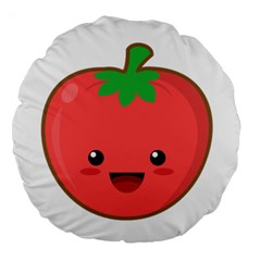 Kawaii Tomato Large 18  Premium Round Cushions by KawaiiKawaii