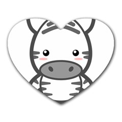 Kawaii Zebra Heart Mousepads by KawaiiKawaii